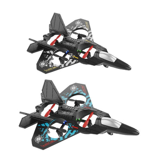 L0712 RC Fighter Jet Airplane | 2.4GHz Remote Control Quad-Prop Plane | USB Rechargeable Stunt Plane 14+ Years