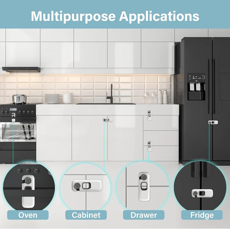 Adhesive Fridge Lock without drilling