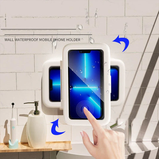 Shower Phone Box – Waterproof Bathroom Phone Holder | 6.8" Touch Screen Case for Bathroom, Kitchen, Handsfree Use